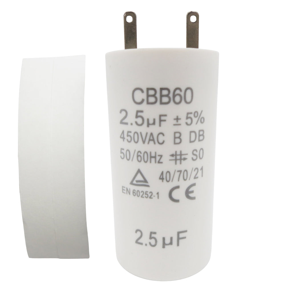 Set Van 5 Condensatoren 2,5 µF - Voor SOMFY Rolluikmotoren 6 Nm - Met 2,8 Mm Kabelschoenen - Vervanging