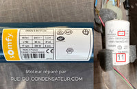 Réparation d'un condensateur de 11 µF sur moteur Somfy Orion S 55/17 CSI