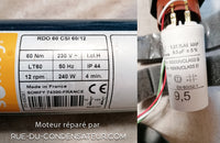 réparation d'un moteur Somfy RDO 60 CSI 60/12 de volet porte de garage