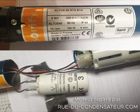 Réparation du condensateur de 3 µF sur moteur Somfy Altus 40 RTS 9-14