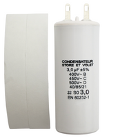Condensateur de 3 uF (µF) pour moteur Somfy ou Simu