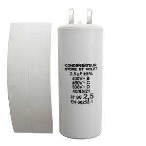 NICE Belts 8.5 UF Motor Capacitor - For Somfy, Simu, Nice, Seagull