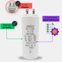 Condensateur moteur motorisation de 2 µF 2.0 uF porte fenêtre volet