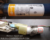Réparation et changement de condensateur 2 uF µF sur un moteur Somfy Solus 2 PA