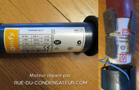 réparation d'un moteur Mariner 40-17 Somfy doté d'un condensateur de 9 µF