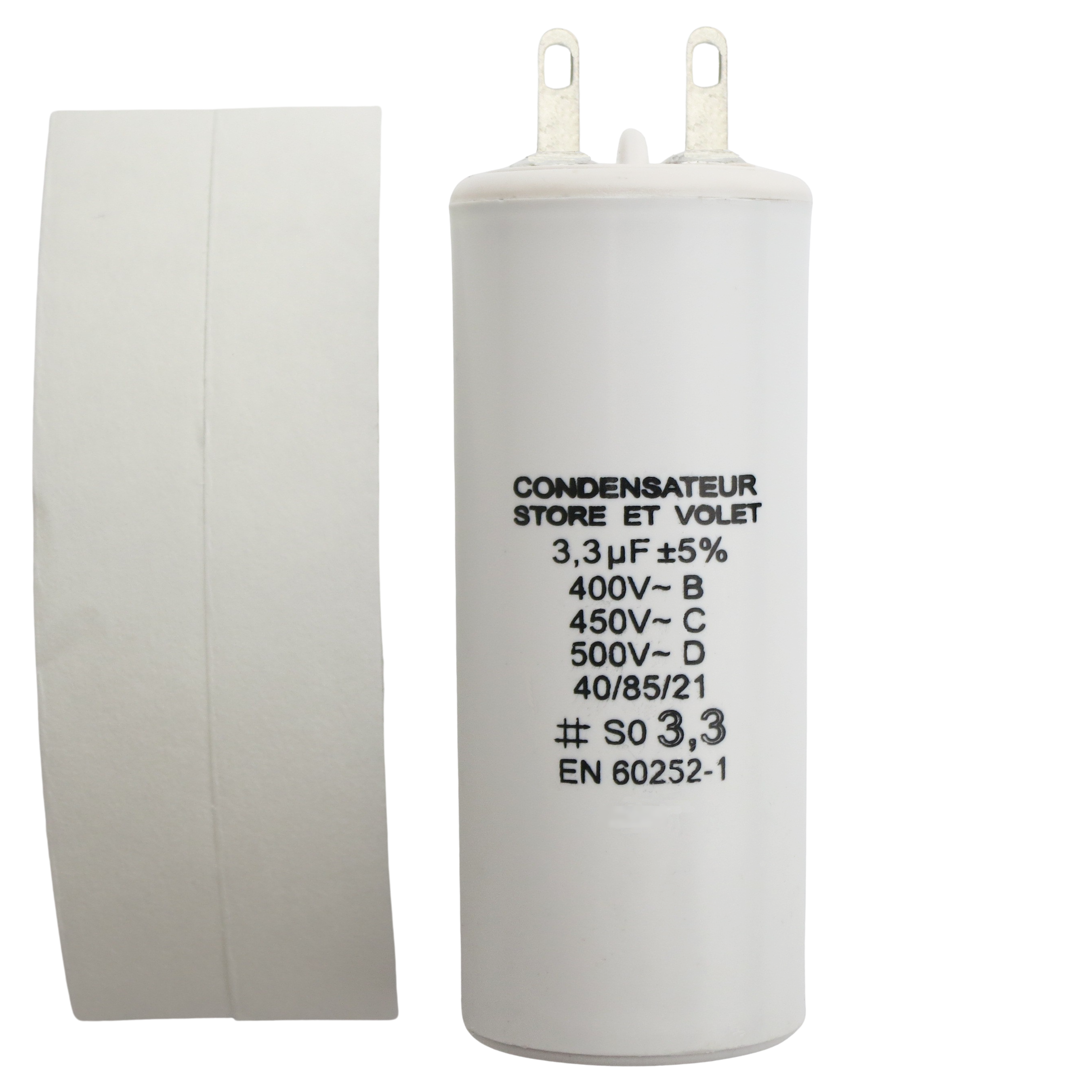 Condensateur 5.5 uF (5,5 µF) pour moteur SOMFY ou SIMU de volet roulant ou store
