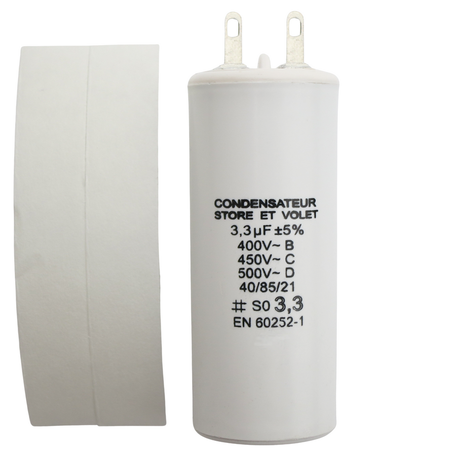 Condensateur 3.5 µF Pour Volet Roulant Bubendorff – 2 Fils + Connecteur Rapide – 450V – Ultra Durable & Fiable
